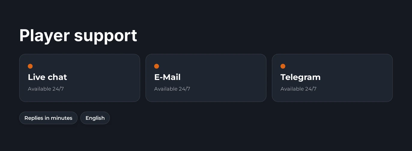 Praise Casino support channels